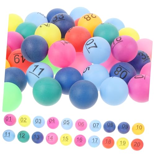 TOBBOMEY Bunte Nummerierte Losebälle Wiederbefüllbar Langlebig Leichte Spielbälle für Party Tombola Kunst und Bastelbedarf für Heimfeiern und Events TOBBOMEY Bunte Nummerierte Losebälle Wiederbefüllbar Langlebig Leichte Spielbälle für Party Tombola Kunst und Bastelbedarf für Heimfeiern und Events von TOBBOMEY