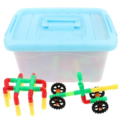 TOBBOMEY Bunte Rohre Bausteine Große Greiffreundliche Röhren Konstruktionsspielzeuge für Indoor und Outdoor Fördern Feinmotorik Kreativität und Farberkennung von TOBBOMEY