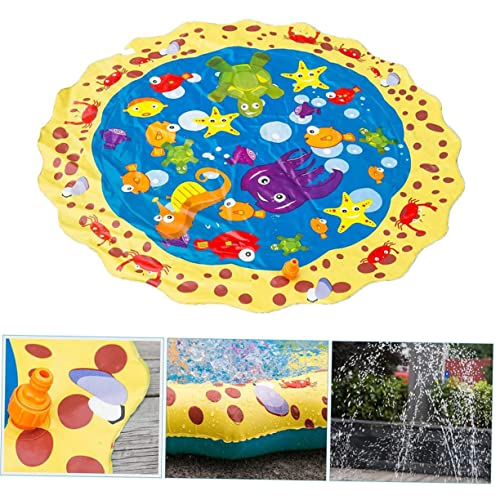 TOBBOMEY Buntes PVC Wasserspielmatte mit Integriertem Sprinkler Faltbar und für Garten Pool und Outdoor Spaß im Sommer Großes Wasserspielzeug für Haustiere TOBBOMEY Buntes PVC Wasserspielmatte mit Integriertem Sprinkler Faltbar und für Garten Pool und Outdoor Spaß im Sommer Großes Wasserspielzeug für Haustiere von TOBBOMEY