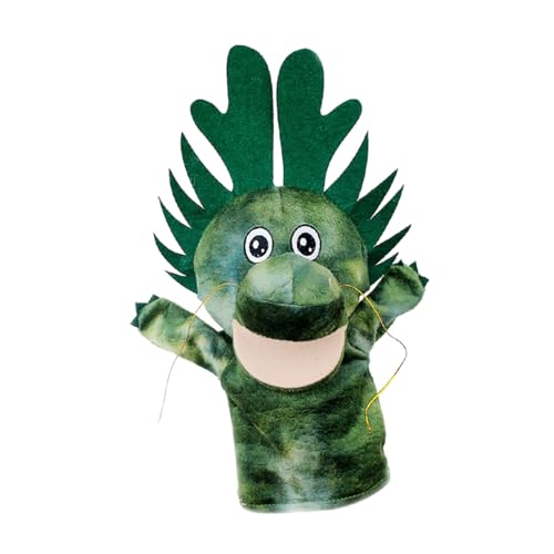 TOBBOMEY Cartoon Handpuppe Drache Plüschspielzeug für Beweglicher Mund Fördert Fantasie und Eltern Junge Mädchen Beziehung Geeignet für Kindergarten und Zuhause von TOBBOMEY