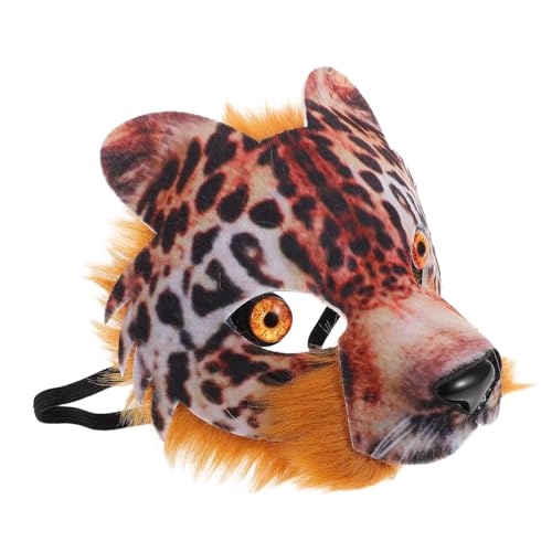 TOBBOMEY Cheetah Cosplay Maske für Erwachsene und Atmungsaktiv Komfortabel Realistisches Design für Halloween Karneval Geburtstagsfeiern und Kostümpartys von TOBBOMEY