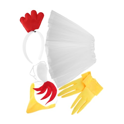 TOBBOMEY Chicken Kostüm Set Weißes Federn Haarband mit und Krallen Teiliges Cosplay Zubehör für Festival Halloween Party Ostern und Erwachsene TOBBOMEY Chicken Kostüm Set Weißes Federn Haarband mit und Krallen Teiliges Cosplay Zubehör für Festival Halloween Party Ostern und Erwachsene von TOBBOMEY