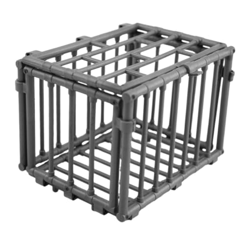 TOBBOMEY Corral Fence Toys Hamster Kleiner Käfig Dekorativer Kleiner Käfig Puppenhaus Dekoration Mini Zubehör Winziger Hauskäfig Simulation Käfig Kleiner Käfig Mini Kunststoffkäfig von TOBBOMEY