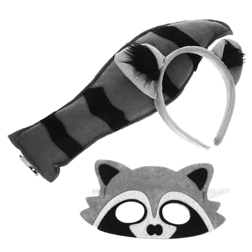 TOBBOMEY Cosplay Waschbär Kostümset mit Ohren Stirnband Maske und Halloween Party Tier Accessoires für Geburtstagsfeier und Bühnenauftritt TOBBOMEY Cosplay Waschbär Kostümset mit Ohren Stirnband Maske und Halloween Party Tier Accessoires für Geburtstagsfeier und Bühnenauftritt von TOBBOMEY