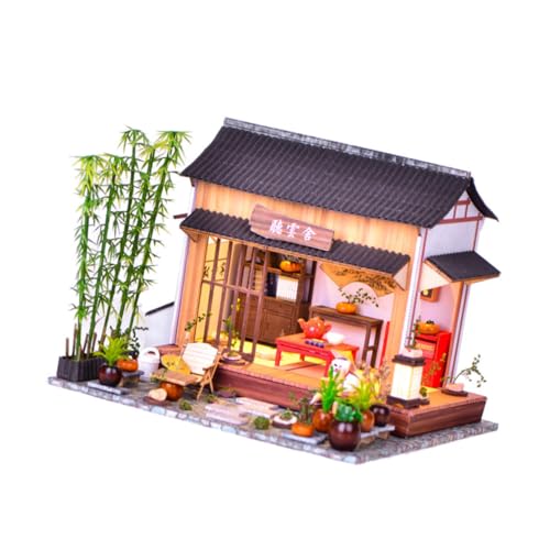 TOBBOMEY DIY Chinesisches Hausmodell Bausatz Handgefertigtes Chinesisches Gartenhaus Edukatives Puzzle zum Selberbauen Dekoratives Modell für Heimdekoration TOBBOMEY DIY Chinesisches Hausmodell Bausatz Handgefertigtes Chinesisches Gartenhaus Edukatives Puzzle zum Selberbauen Dekoratives Modell für Heimdekoration von TOBBOMEY