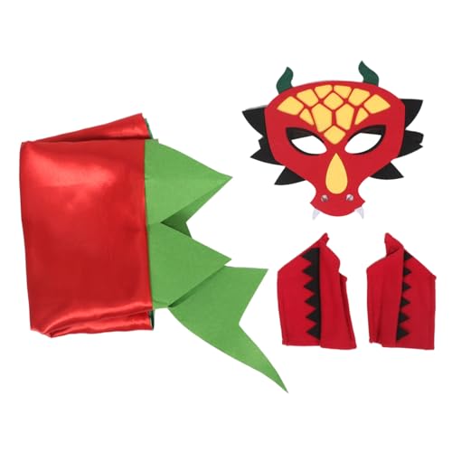TOBBOMEY Dinosaurier Kostümset mit Kapuze und Umhang für Jungen Mädchen Atmungsaktives Langlebiges Material Vielseitig für Halloween Geburtstagsfeier Rollenspiel Roter Cartoon Dino Cape TOBBOMEY Dinosaurier Kostümset mit Kapuze und Umhang für Jungen Mädchen Atmungsaktives Langlebiges Material Vielseitig für Halloween Geburtstagsfeier Rollenspiel Roter Cartoon Dino Cape von TOBBOMEY