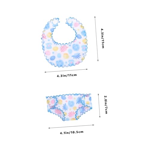 TOBBOMEY Doll Unterwäsche mit Verstellbarem Slip und Spucktuch für Puppen Elastisch Leicht Komfortabel Realistisches Puppenkleidungszubehör für Mädchen zum Anziehen und Rollenspiel von TOBBOMEY