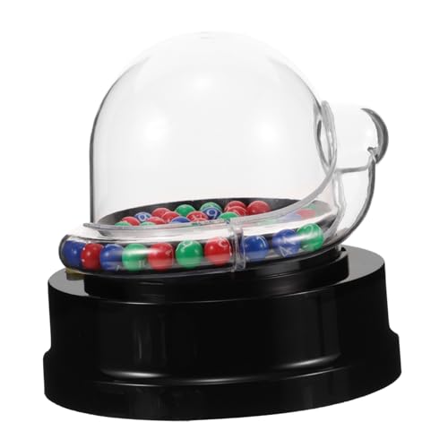 TOBBOMEY Elektrische Mini Lotteriemaschine mit Kugeln Kompakt und Vielseitig für Partyspiele Gewinnziehung Familien und Freundespiele Tragbare Bingo und Glückszahlenauswahl Spielgerät von TOBBOMEY