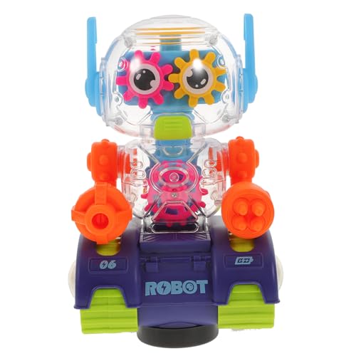TOBBOMEY Elektrischer Transparenter Zahnrad Roboter mit Musik Lichteffekten Laufendes für Kreatives Geschenk für Jungen Lernspielzeug zur Mechanischen Prinziperklärung Zufällige Farbe TOBBOMEY Elektrischer Transparenter Zahnrad Roboter mit Musik Lichteffekten Laufendes für Kreatives Geschenk für Jungen Lernspielzeug zur Mechanischen Prinziperklärung Zufällige Farbe von TOBBOMEY