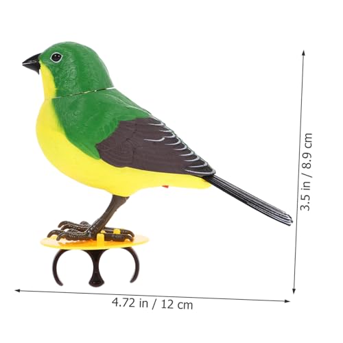 TOBBOMEY Elektrisches Vogelspielzeug mit Realistischem Gesang Bunter Verschleißfester Kunststoff Interaktives Zwitscher Gerundete Kanten Fördert Hörvermögen und Zufällige Zufällige Farbe von TOBBOMEY