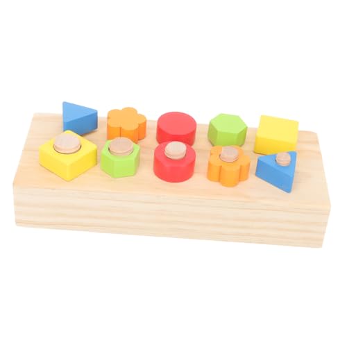 TOBBOMEY Farbenfrohes Holz Schraubspielzeug Pädagogisches Montessorispiel für Kleinkinder Fördert Feinmotorik Hand Auge Koordination und Farberkennung für Jungen und Mädchen Lernspielzeug von TOBBOMEY