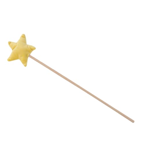 TOBBOMEY Fee Exquisite Feenstäbe Stern Zauberstab Mädchen Fee Fee Für Mädchen Stern Topper Feenstab Mädchen Feenstäbe Stern Fee Bühne Requisite Holz Feenstab von TOBBOMEY