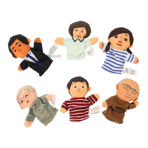TOBBOMEY Fingerpuppen Familie Figuren Bunte Handpuppen Lernspielzeug für Interaktives Erzählspielzeug zur Frühförderung und Kreativen Familienzeit von TOBBOMEY