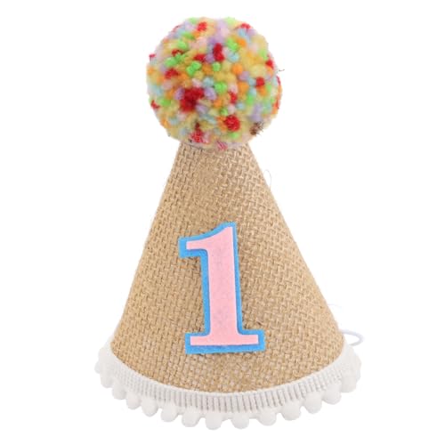 TOBBOMEY Erster Geburtstag Hut Stirnband Baby Kleinkind Party Liefert Entzückende Leinen-design TOBBOMEY Erster Geburtstag Hut Stirnband Baby Kleinkind Party Liefert Entzückende Leinen-design von TOBBOMEY
