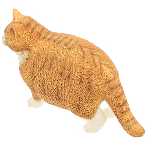 TOBBOMEY Gefälschtes Tiermodell Tierfiguren Katzenfiguren Katzenfiguren Simulation Katzenfigur Kleine Katzendekoration Katze Kognitives Modell Lebensechte Simulation Katzenförmiges Modell von TOBBOMEY