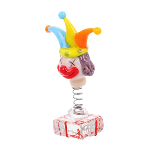 TOBBOMEY Glasiertes Clown Spielzeug, Kleine Glasfiguren, Kristalltiere, Clown, Süßer Clown, Kleine Tierfiguren, Miniatur Clownfiguren, Weihnachtsclown, Karneval, Clownfiguren, von TOBBOMEY
