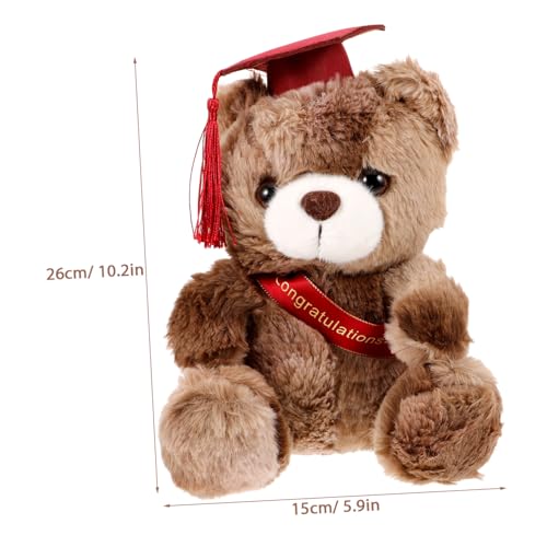 TOBBOMEY Graduation Plüschbär mit Doktorhut aus Weichem Pp-baumwollmaterial Niedliche Abschlussdekoration und Einzigartiges Geschenk zur Abschlussfeier für Studenten und Freunde von TOBBOMEY