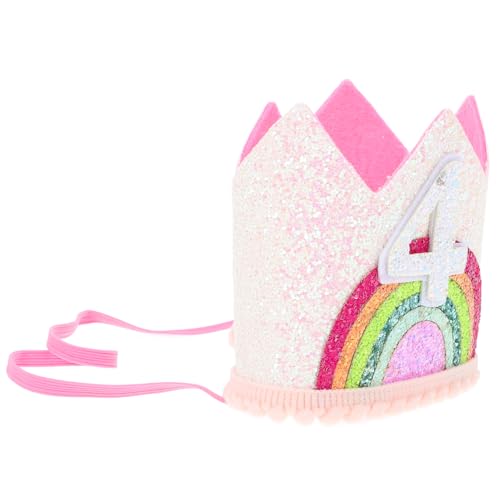 TOBBOMEY Haarband Regenbogen Kronen Design mit Blumen Leichtes Bequemes Geburtstagszubehör für Party und Fotoshooting Einteilig Dekorativ und Praktisch von TOBBOMEY