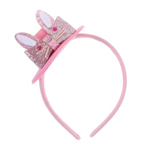 Häschen Stirnband Rosa Stirnband Stirnbänder Kopfband Make Up Stirnband Bekleidung Plüsch Schweineohr Aufblasbar Stirnband Kaninchen Cosplay Requisite Kaninchen TOBBOMEY von TOBBOMEY