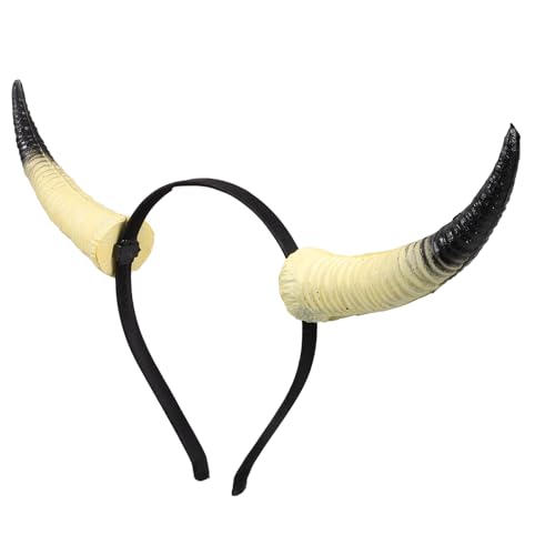 TOBBOMEY Halloween Cosplay Stirnband mit Schafhörnern Leichtes Bequemes Haaraccessoire für Frauen und Mädchen Festliches Party Kostümzubehör Einzigartiger Look für Karneval und Themenfeste von TOBBOMEY