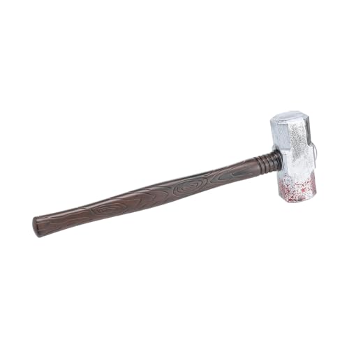 TOBBOMEY Halloween Deko Hammer mit Realistischem Lustiges Kunststoff für Halloween Party Cosplay Requisite Leicht und Langlebig Perfektes Prank Accessoire von TOBBOMEY