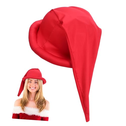 TOBBOMEY Halloween Deko Mütze Roter Zwerghut Vielseitiger Partyhut Bequem Waschbar Für Karneval Cosplay Fotorequisite Unisex von TOBBOMEY
