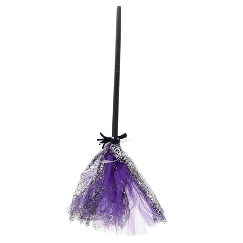 TOBBOMEY Halloween Hexenbesen und Erwachsene Abnehmbarer Zauberbesen Cosplay Requisit für Halloween Kostüm Langlebiger Reisigbesen für Party und Karneval von TOBBOMEY