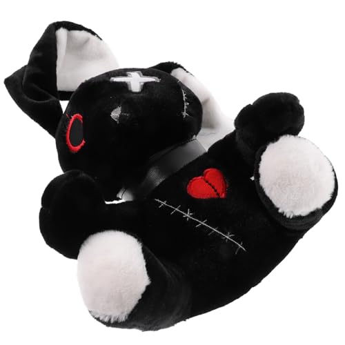 TOBBOMEY Halloween Kuscheltier Hase Plüschpuppe mit Stickerei Weiches Baumwoll Stofftier für Sofa Halloween Deko und Niedliche Cartoon Hasenfigur für Party Atmosphäre von TOBBOMEY