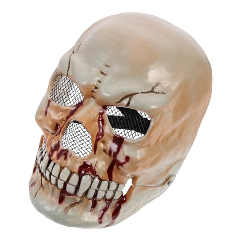 TOBBOMEY Halloween Schädel Maske aus Hochwertigem Kunststoff Beweglicher Mund Gruselige Cosplay Maske für Halloween Party Maskenball Karneval Realistische Skelett Gesichtsdeko TOBBOMEY Halloween Schädel Maske aus Hochwertigem Kunststoff Beweglicher Mund Gruselige Cosplay Maske für Halloween Party Maskenball Karneval Realistische Skelett Gesichtsdeko von TOBBOMEY