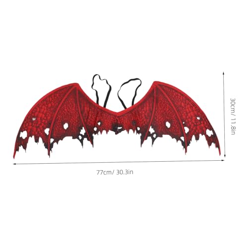 TOBBOMEY Halloween Teufelsflügel aus Robustem Vliesstoff Großes Cosplay Party Accessoire für Erwachsene Auffällige Requisite für Karneval Halloween Kostüm und Fasching von TOBBOMEY