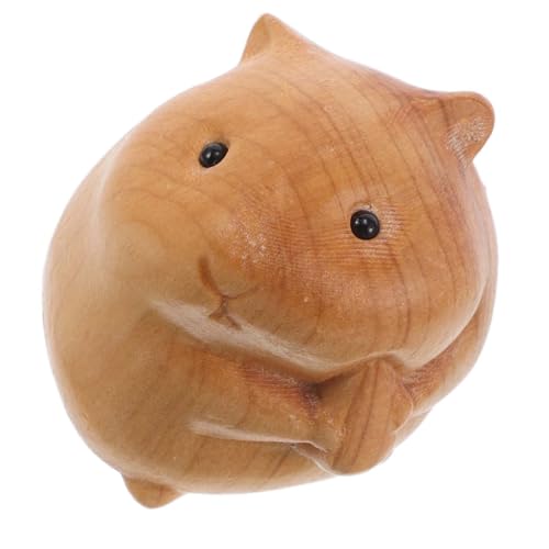 TOBBOMEY Sammlerstück Holz Handwerk Tier Entzückende Hamster Statue Dekorative Tier Figur Für Hamster TOBBOMEY Sammlerstück Holz Handwerk Tier Entzückende Hamster Statue Dekorative Tier Figur Für Hamster von TOBBOMEY