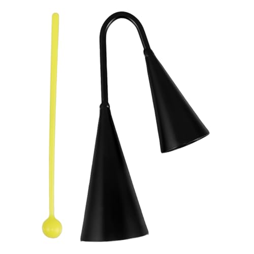 TOBBOMEY Handheld Agogo Bell mit Dualton Kunststoffschlägel Lateinische Kuhglocke Sicherer Percussion Spaß zur Musikalischen von Kleinkindern für Rhythmus und Hörtrainings von TOBBOMEY