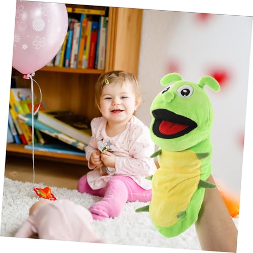 TOBBOMEY Handpuppe Plüsch Raupe Kuscheliges Puppenspielzeug für Frühe Bildung Interaktives Storytelling und Kreatives Rollenspiel Fördert Kommunikation und Fantasie von TOBBOMEY