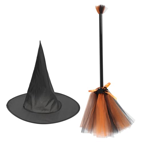 TOBBOMEY Hexenhut und Hexenbesen aus Oxford Bequem und Leicht Halloween Kostüm Requisiten für Party Fotoshooting und Bühnenauftritte Einheitsgröße Sicher und Langlebig TOBBOMEY Hexenhut und Hexenbesen aus Oxford Bequem und Leicht Halloween Kostüm Requisiten für Party Fotoshooting und Bühnenauftritte Einheitsgröße Sicher und Langlebig von TOBBOMEY