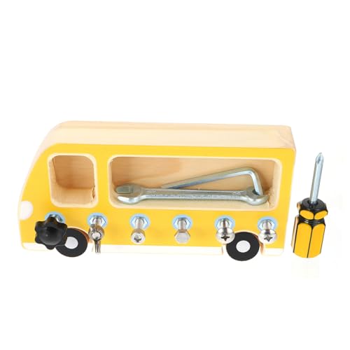 TOBBOMEY Holz Busy Board Lernspielzeug Schrauben Muttern Bunt Pädagogisch Frühförderung Outdoor für Feinmotorik und Problemlösung von TOBBOMEY