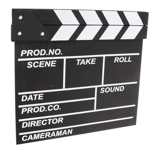 TOBBOMEY Holz Clapperboard Filmklappe Schwarz Holz Drehbuch Klappe für Filmszene Filmrequisite Regieklappe für Foto und Filmstudio TOBBOMEY Holz Clapperboard Filmklappe Schwarz Holz Drehbuch Klappe für Filmszene Filmrequisite Regieklappe für Foto und Filmstudio von TOBBOMEY