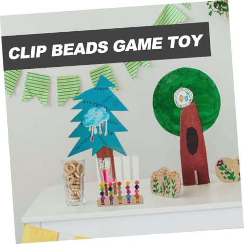 TOBBOMEY Holz Clip Perlen für Montessori Lernspielzeug zur Feinmotorik Hand Auge koordination Farbenerkennung Pädagogisch Sicheres Babyspielzeug für Jungen Mädchen Ab Jahren von TOBBOMEY