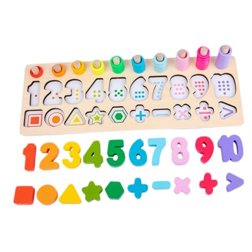 TOBBOMEY Holz Puzzle Zahlen und Formen Lernspielzeug für Kleinkinder Ab Jahren Farbenfrohes Geometrisches Zahlenspiel Hand Auge koordination und Kognitiver Entwicklung Pädagogisches TOBBOMEY Holz Puzzle Zahlen und Formen Lernspielzeug für Kleinkinder Ab Jahren Farbenfrohes Geometrisches Zahlenspiel Hand Auge koordination und Kognitiver Entwicklung Pädagogisches von TOBBOMEY