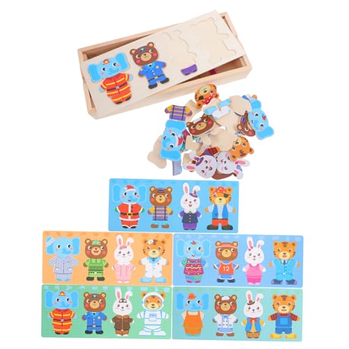 TOBBOMEY Holz Tierpuzzle für Kleinkinder Teiliges Holzspielzeug mit Lustigen Anziehfiguren Pädagogisches Montessori Kreativität und Logischem Denken für Ab Jahren TOBBOMEY Holz Tierpuzzle für Kleinkinder Teiliges Holzspielzeug mit Lustigen Anziehfiguren Pädagogisches Montessori Kreativität und Logischem Denken für Ab Jahren von TOBBOMEY