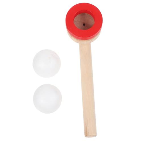 TOBBOMEY Holz blasball Schwebendem Ball Pädagogisches Geschicklichkeitsspiel Kindersicheres Holzmaterial Fördert Motorik und Konzentration Spiel Familienspiel von TOBBOMEY