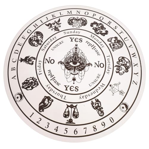 TOBBOMEY Holz divinationsbrett mit Graviertem Sternenmuster Wicca Altar Zubehör Leichtes Pendelbrett für Meditations Wahrsagespiele Handgefertigtes Energiespendendes Dekor für Zuhause und von TOBBOMEY
