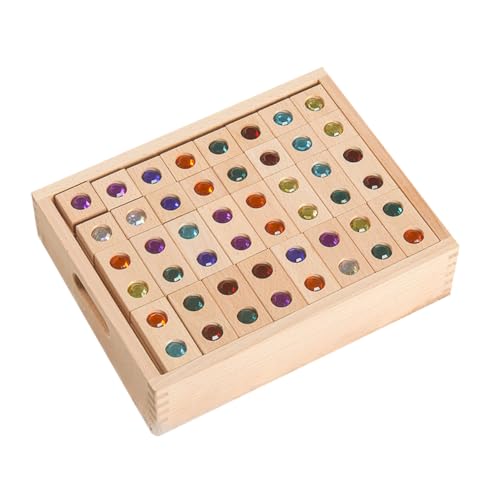 TOBBOMEY Holzbausteine Diamanten Kreatives Interaktives Konstruktionsspielzeug Sicher Langlebig Geruchsneutral Pädagogisch für Frühes Lernen und Spielerische Entwicklung von TOBBOMEY