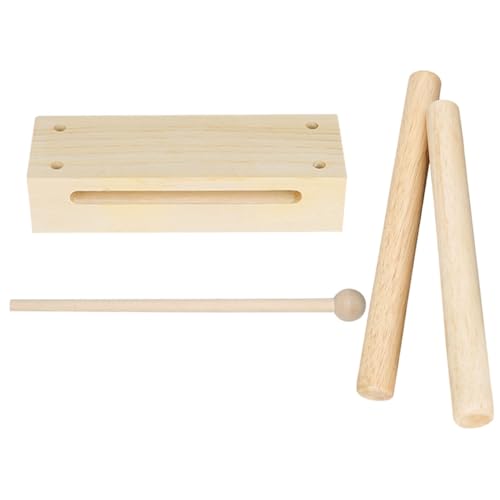 TOBBOMEY Holzblock Rhythmus Instrument aus Langlebigem Buchenholz mit Schlägel und Trommelstöcken Einfaches Percussion Traditionelle Musik und Musikalische Früherziehung TOBBOMEY Holzblock Rhythmus Instrument aus Langlebigem Buchenholz mit Schlägel und Trommelstöcken Einfaches Percussion Traditionelle Musik und Musikalische Früherziehung von TOBBOMEY