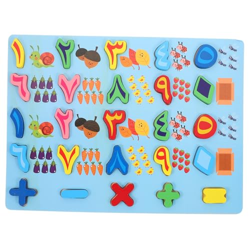 TOBBOMEY Holzpuzzle Arabische Zahlen Lernspielzeug Vorschule Montessori Pädagogisch Logikspielzeug für Kleinkinder Ab Jahren von TOBBOMEY