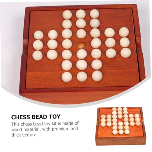 TOBBOMEY Holzspielbrett mit Perlen Lernspielzeug Logik Hand Auge koordination und Räumlicher Vorstellungskraft Pädagogisches Gesellschaftsspiel für Familien und Ab Jahren von TOBBOMEY