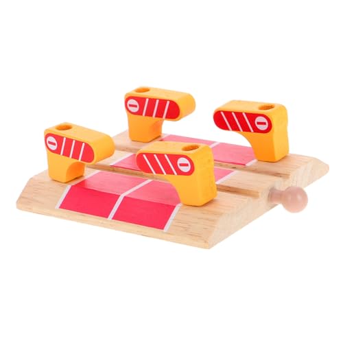 TOBBOMEY Holzspielzeug Bahnsperre Gleisstation Zubehör für Rotes Bahnsperr für Kreative Eisenbahn Szenen Fördert Feinmotorik und Problemlösendes Kompatibel mit Holzbahnsets TOBBOMEY Holzspielzeug Bahnsperre Gleisstation Zubehör für Rotes Bahnsperr für Kreative Eisenbahn Szenen Fördert Feinmotorik und Problemlösendes Kompatibel mit Holzbahnsets von TOBBOMEY