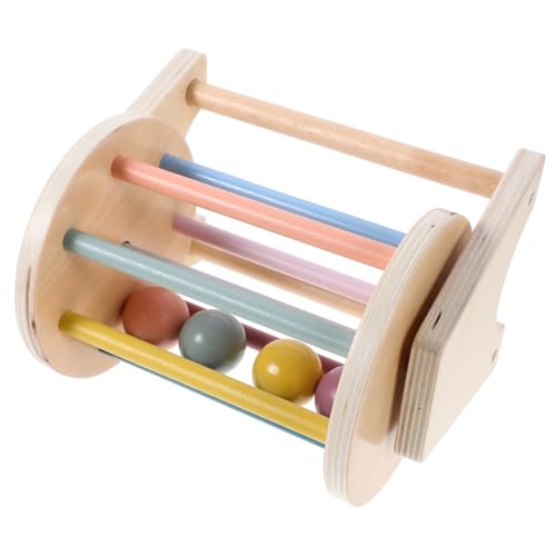 TOBBOMEY Holzspielzeug Montessori Tischrolltrommel Bunte Textilkugel Lernspielzeug Feinmotorik für Kleinkinder Hand Eye Koordination Geschenk TOBBOMEY Holzspielzeug Montessori Tischrolltrommel Bunte Textilkugel Lernspielzeug Feinmotorik für Kleinkinder Hand Eye Koordination Geschenk von TOBBOMEY