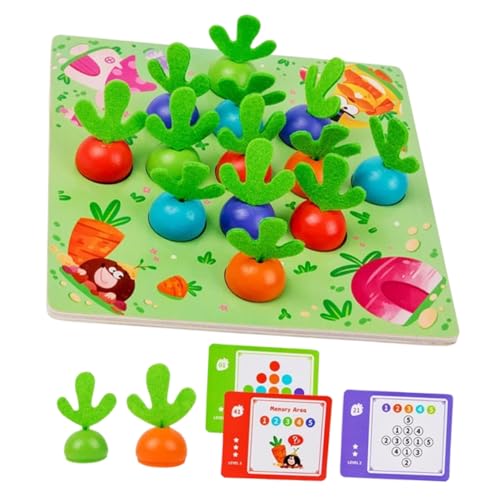 TOBBOMEY Holzspielzeug Zahlen Memory Spiel Lernspiel für Kleinkinder mit Bunten Farben Intelligenz Gedächtnis und Farberkennung Sicheres Langlebiges Material Zuordnungsspiel von TOBBOMEY