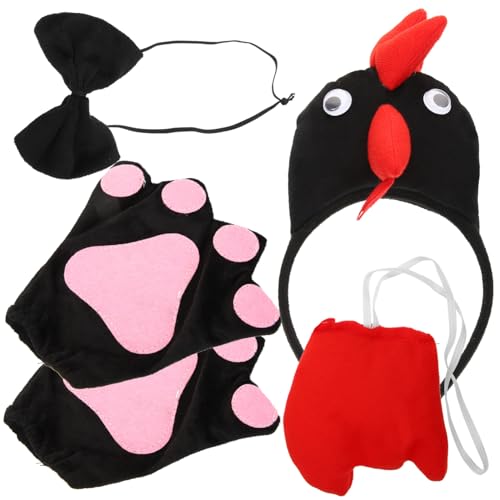 TOBBOMEY Hühnerkostüm Set mit Stirnband Fliege und Niedliches Tierkostüm für Jungen und Mädchen für Ostern Karneval und Maskerade Hochwertiges Partyzubehör für Kostümfeiern TOBBOMEY Hühnerkostüm Set mit Stirnband Fliege und Niedliches Tierkostüm für Jungen und Mädchen für Ostern Karneval und Maskerade Hochwertiges Partyzubehör für Kostümfeiern von TOBBOMEY