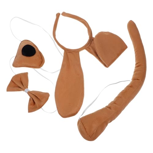 TOBBOMEY Hundekostüm Set mit Weichem Stirnband und Fliege Niedliches Cosplay Welpen Outfit für Mädchen Jungen Vielseitig für Halloween Party und Karneval Braun Bequem und Auffällig TOBBOMEY Hundekostüm Set mit Weichem Stirnband und Fliege Niedliches Cosplay Welpen Outfit für Mädchen Jungen Vielseitig für Halloween Party und Karneval Braun Bequem und Auffällig von TOBBOMEY